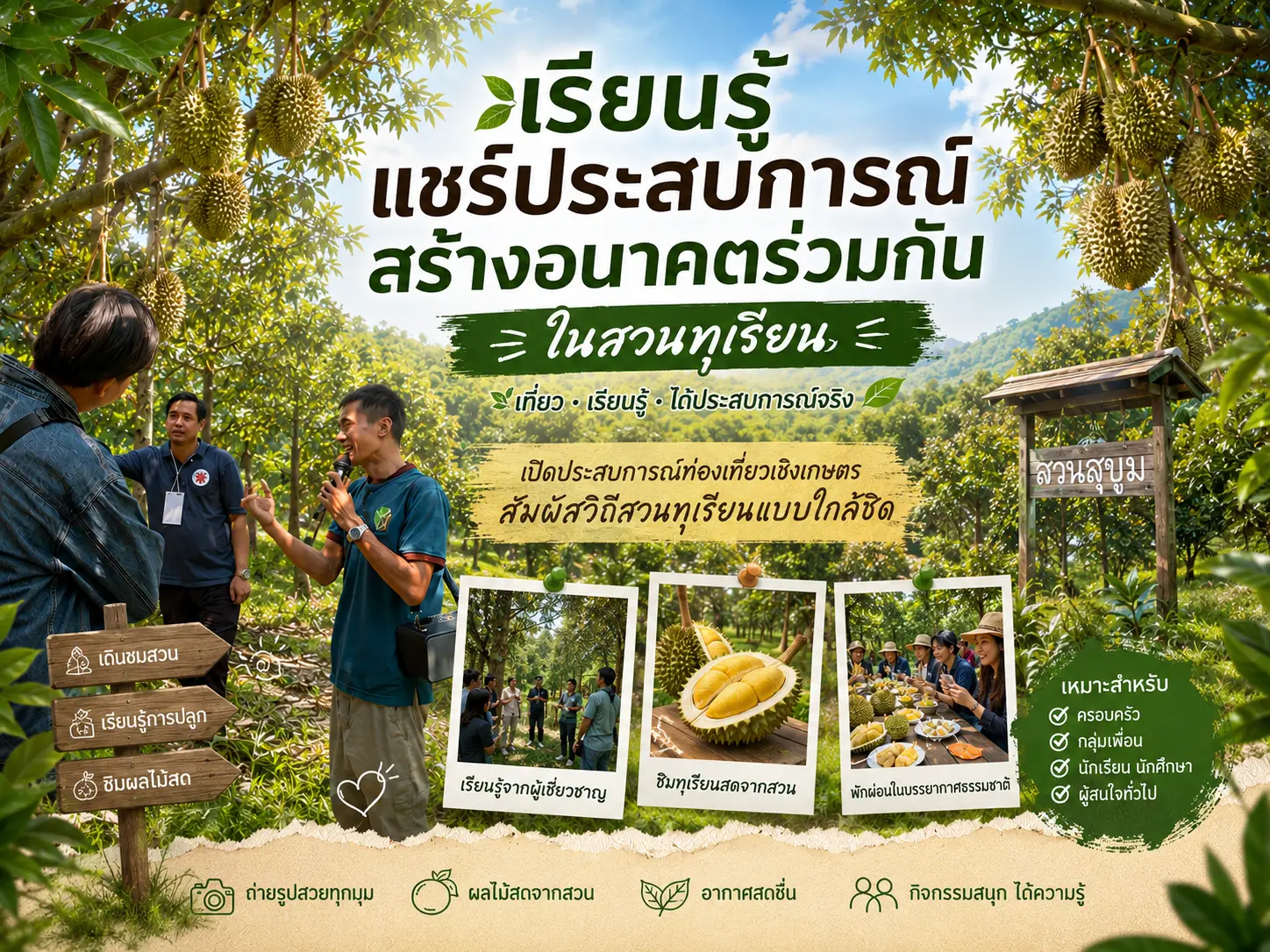กิจกรรมเรียนรู้แปลงทุเรียน