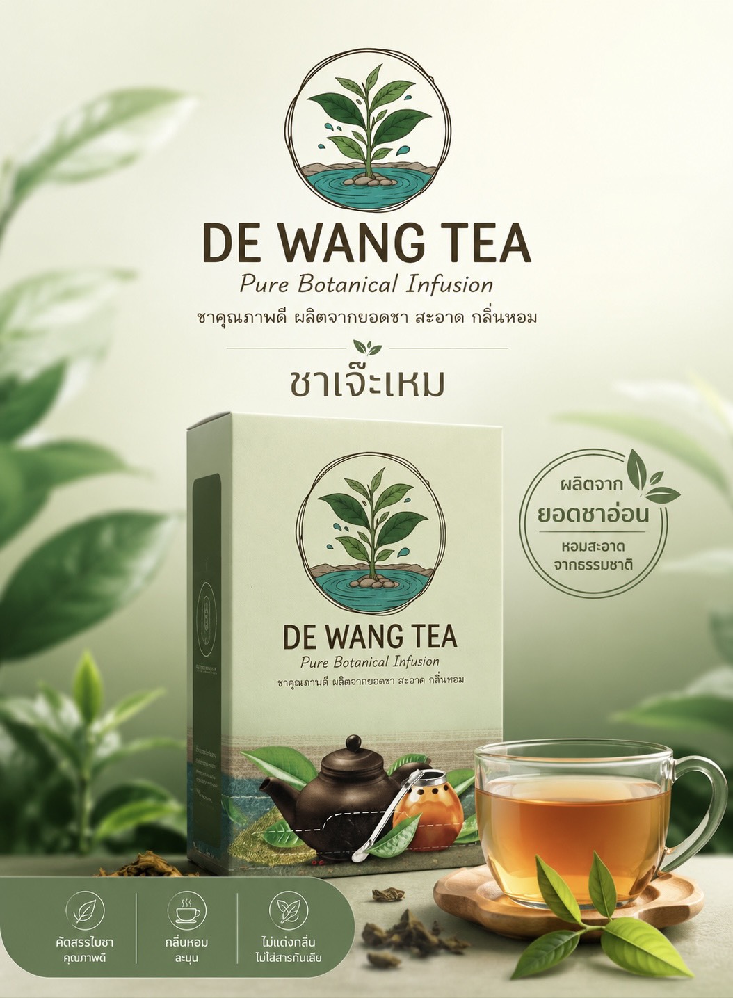 ชาเจ๊ะเหม (DE WANG TEA) แบบกล่อง