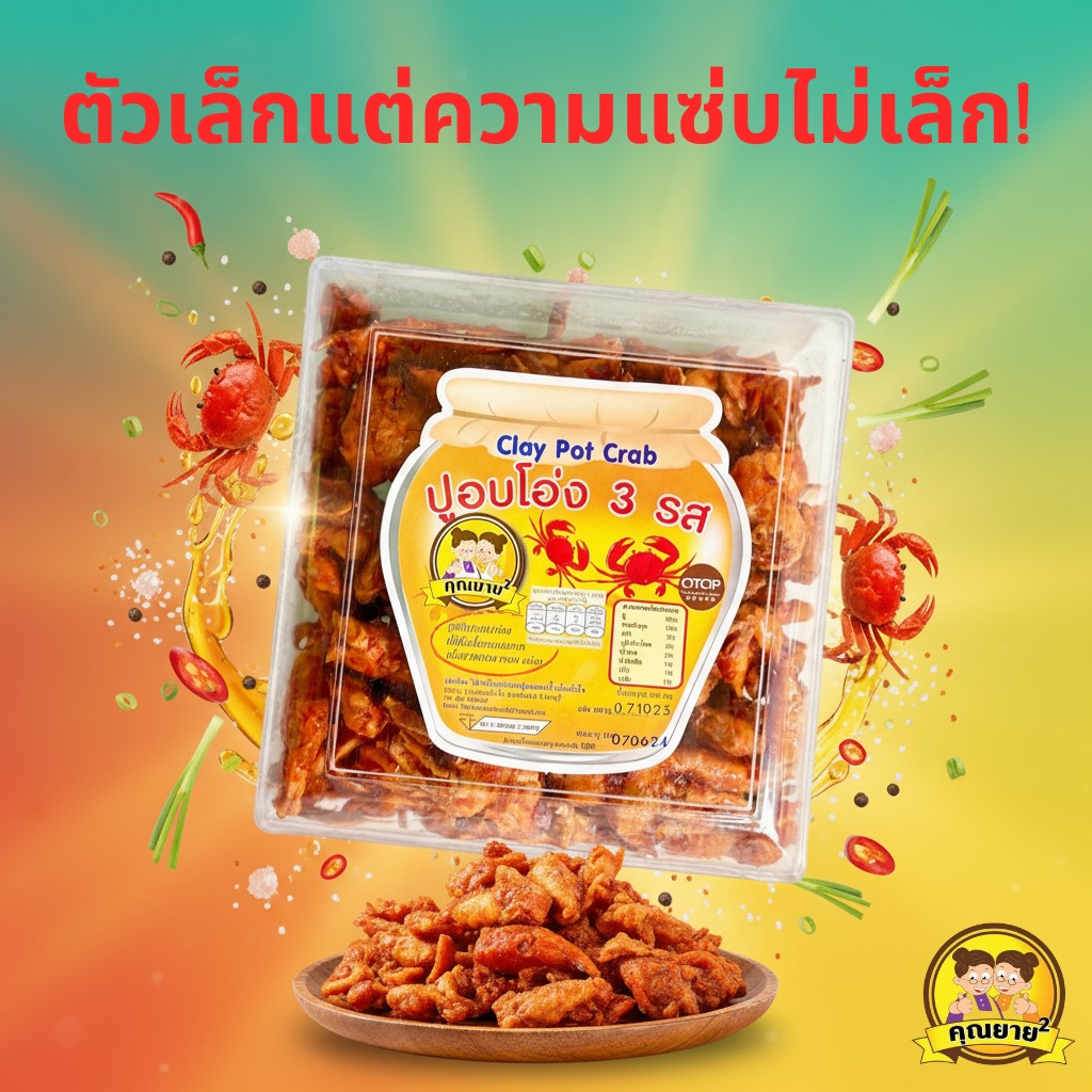 ปูอบโอ่ง 3 รส