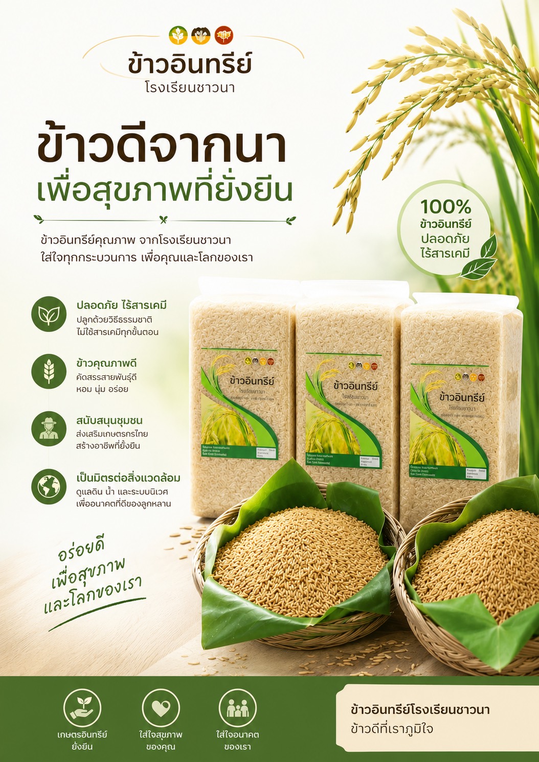 ข้าวอินทรีย์จากโรงเรียนชาวนา