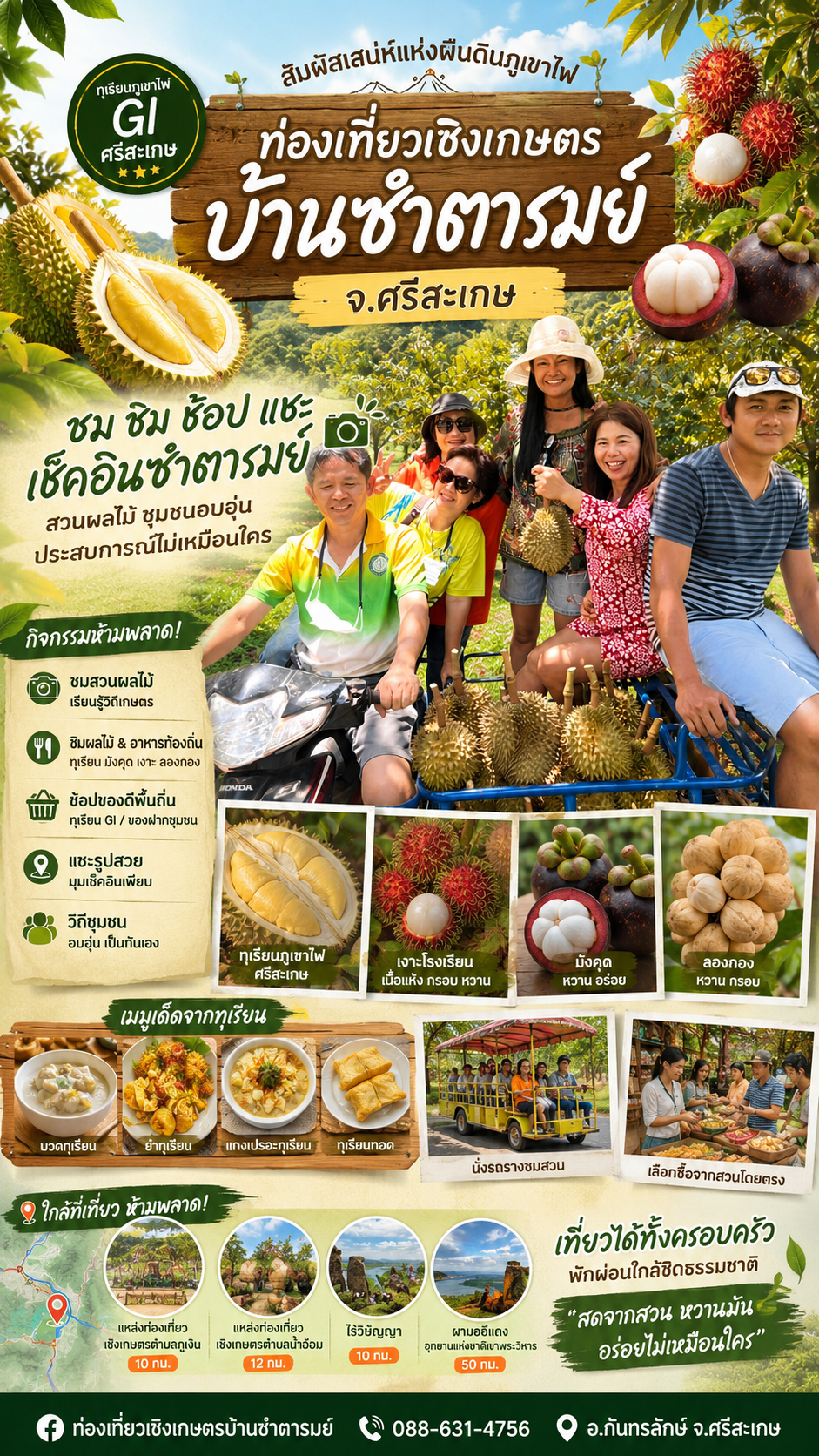 ภาพบรรยากาศ วิสาหกิจชุมชนท่องเที่ยวเชิงเกษตรบ้านซำตารมย์ ลำดับที่ 1
