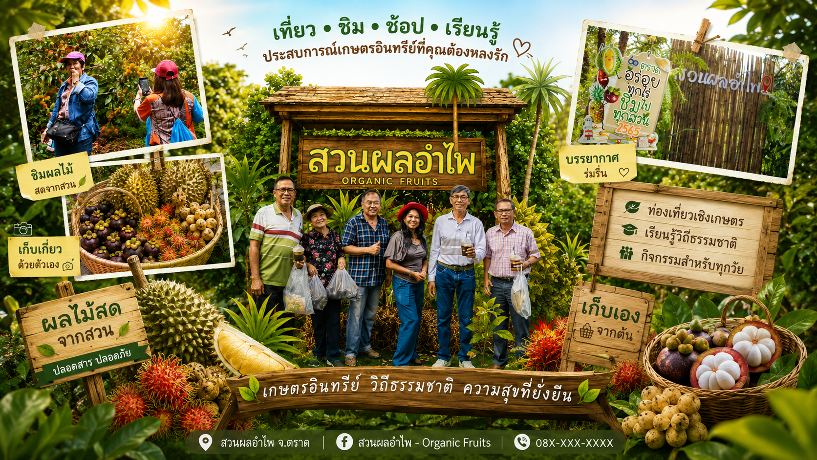 สวนผลอำไพ - Organic fruit
