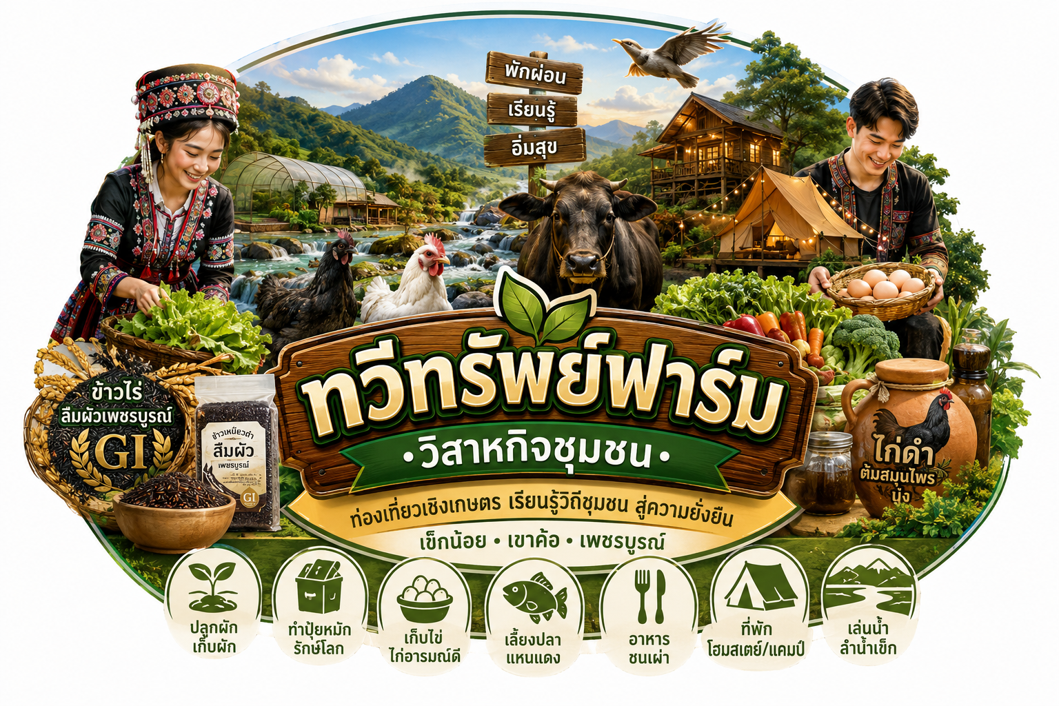 วิสาหกิจชุมชนทวีทรัพย์ฟาร์มเข็กน้อย